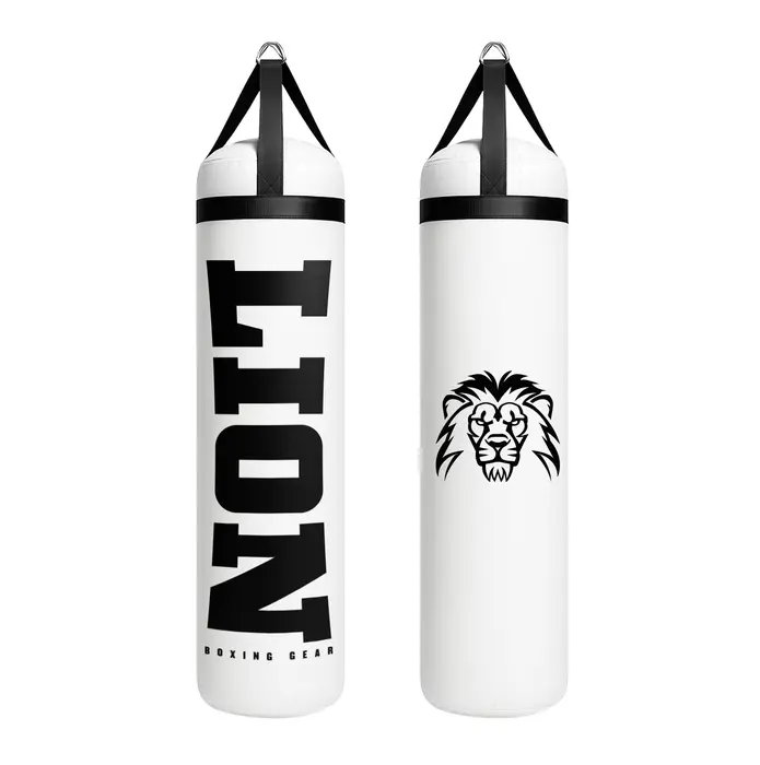 שק אגרוף מקצועי LION לבן גובה 1.20 מלא/ריק