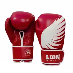 כפפות אגרוף LION אדום מעור מלא