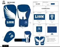 כפפות אגרוף כחול LION