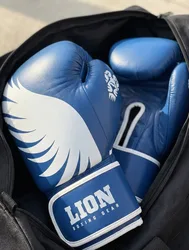 כפפות אגרוף LION כחול מעור מלא
