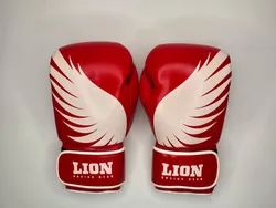כפפות אגרוף LION אדום מעור מלא