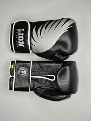 כפפות אגרוף LION שחור עור מלא