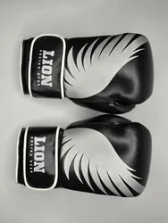 כפפות אגרוף LION שחור עור מלא