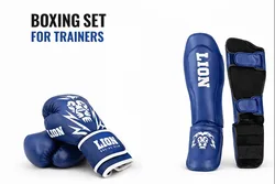 סט לאימונים- כפפות אגרוף+ מגן רגל קשיח LION
