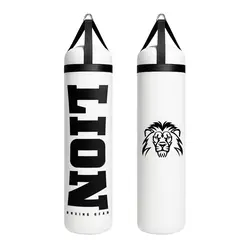שק אגרוף מקצועי LION לבן גובה 1.50 ריק
